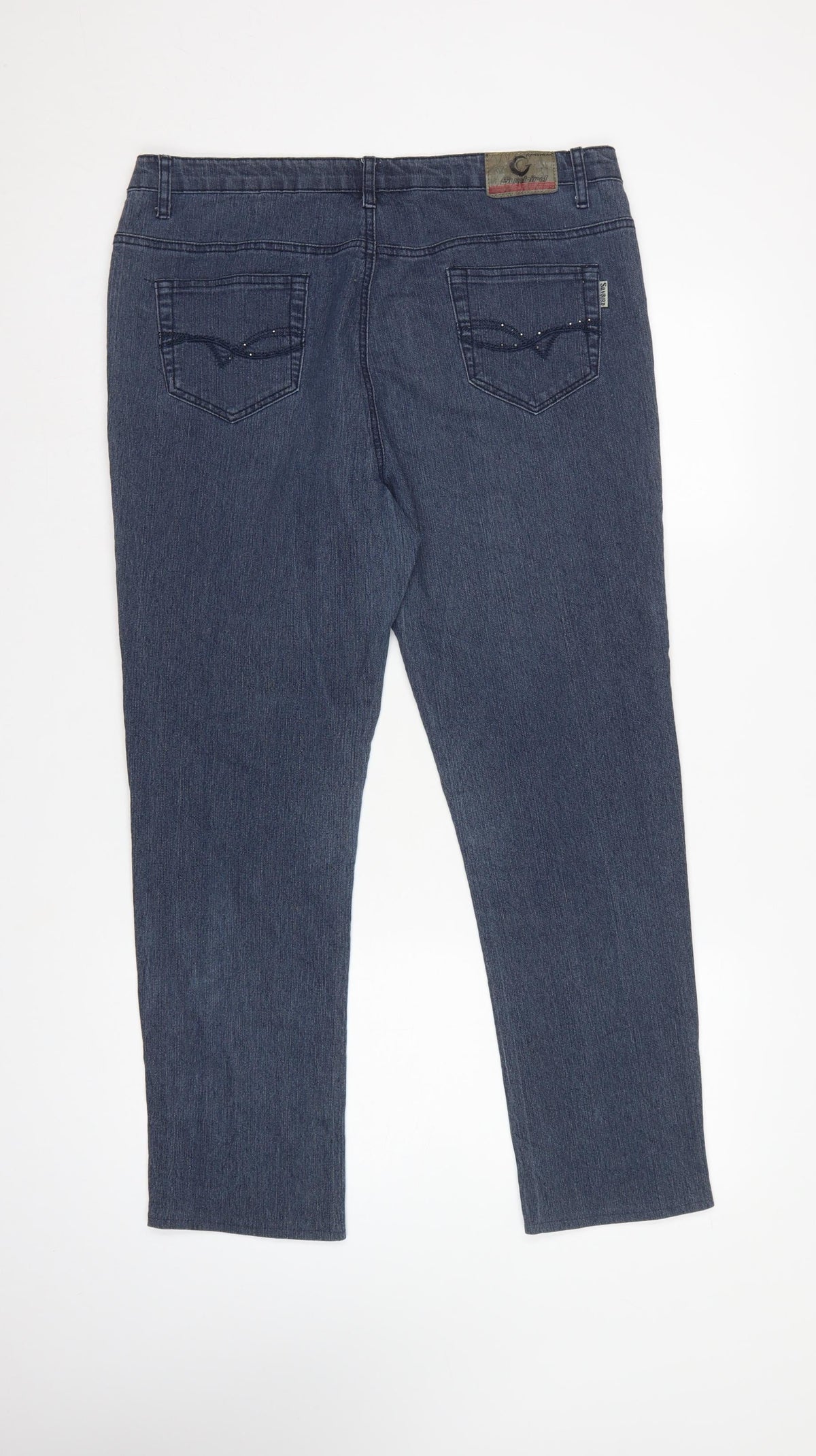 Sunbird Women's Blue Size 37 Straight 100% Cotton Denim Jeans