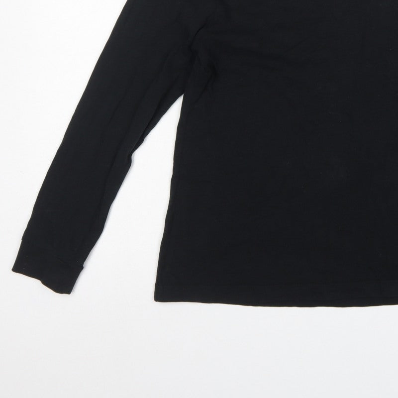 Vans Men's Black Small Long Sleeve Off The Wall Graphic T-Shirt
