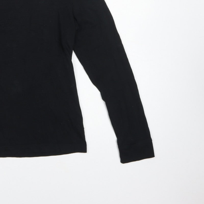 Vans Men's Black Small Long Sleeve Off The Wall Graphic T-Shirt