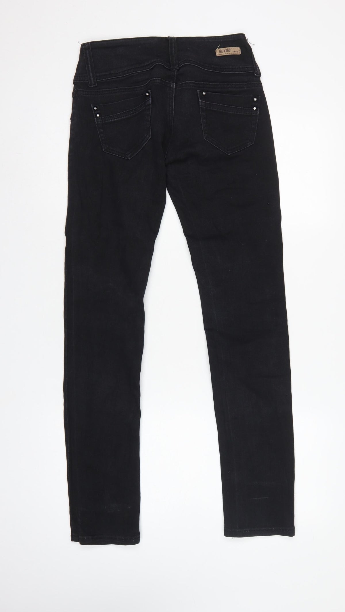 SEYOO Women’s Black UK 8 High Rise Skinny Stretch Jeans