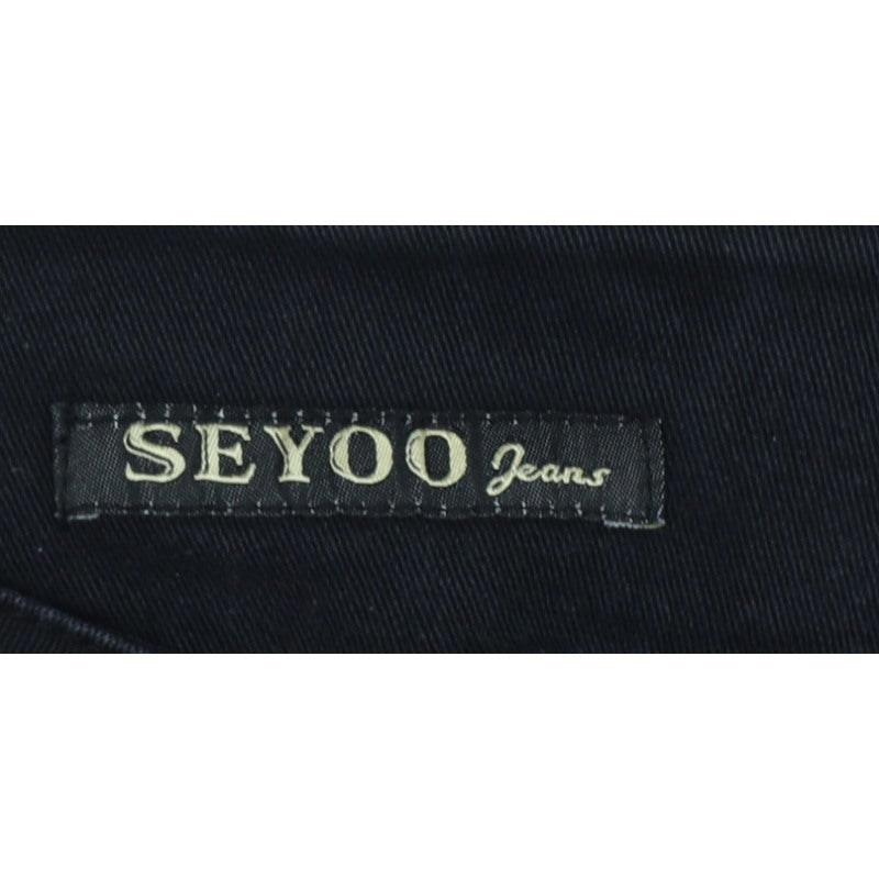 SEYOO Women’s Black UK 8 High Rise Skinny Stretch Jeans