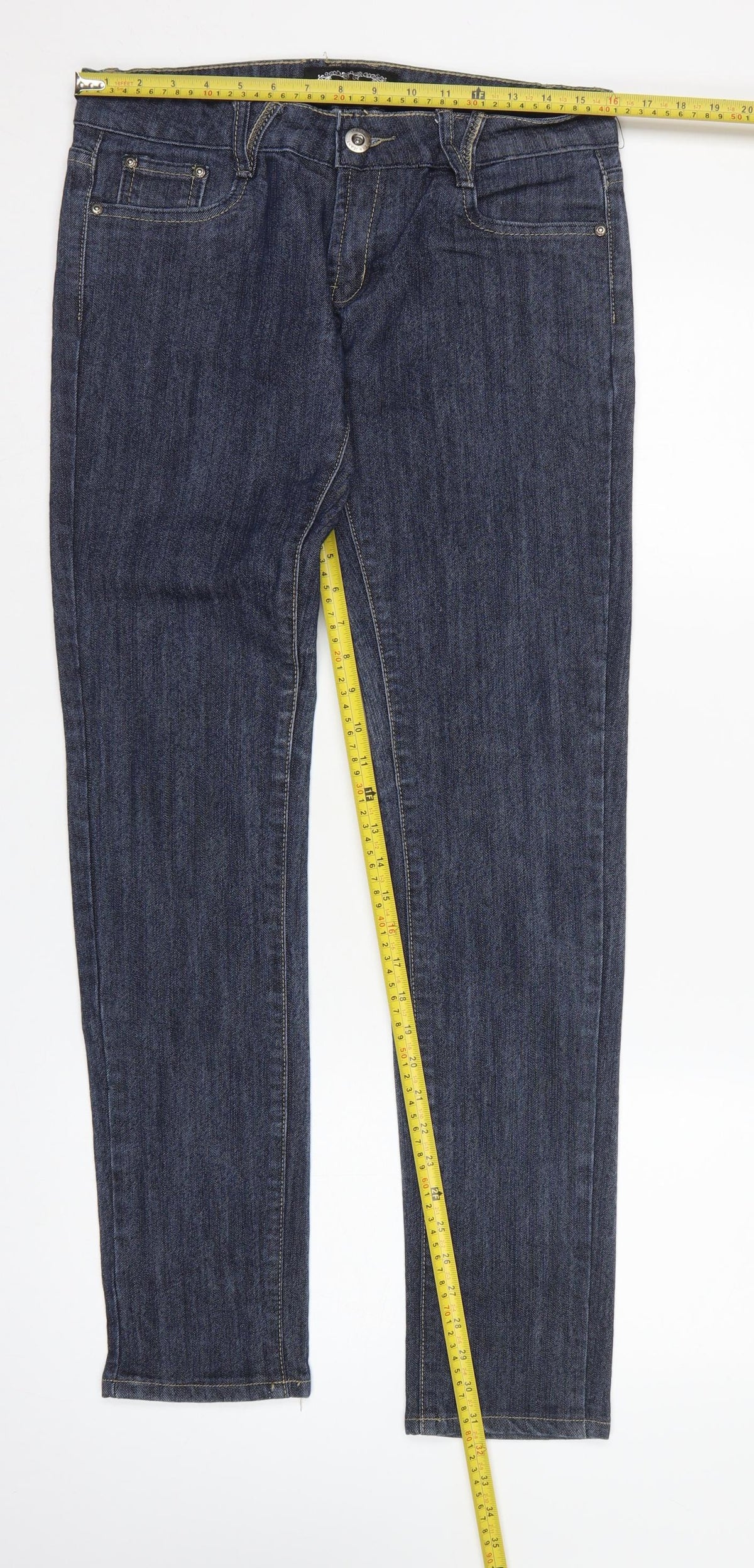 Poetry Women’s Blue Skinny Stretch Jeans UK 14 Dark Wash