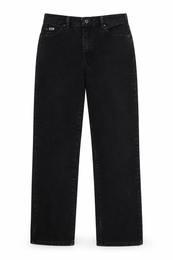 Lee Women's Black UK 8 Long Relaxed Straight Leg Stretch Jeans
