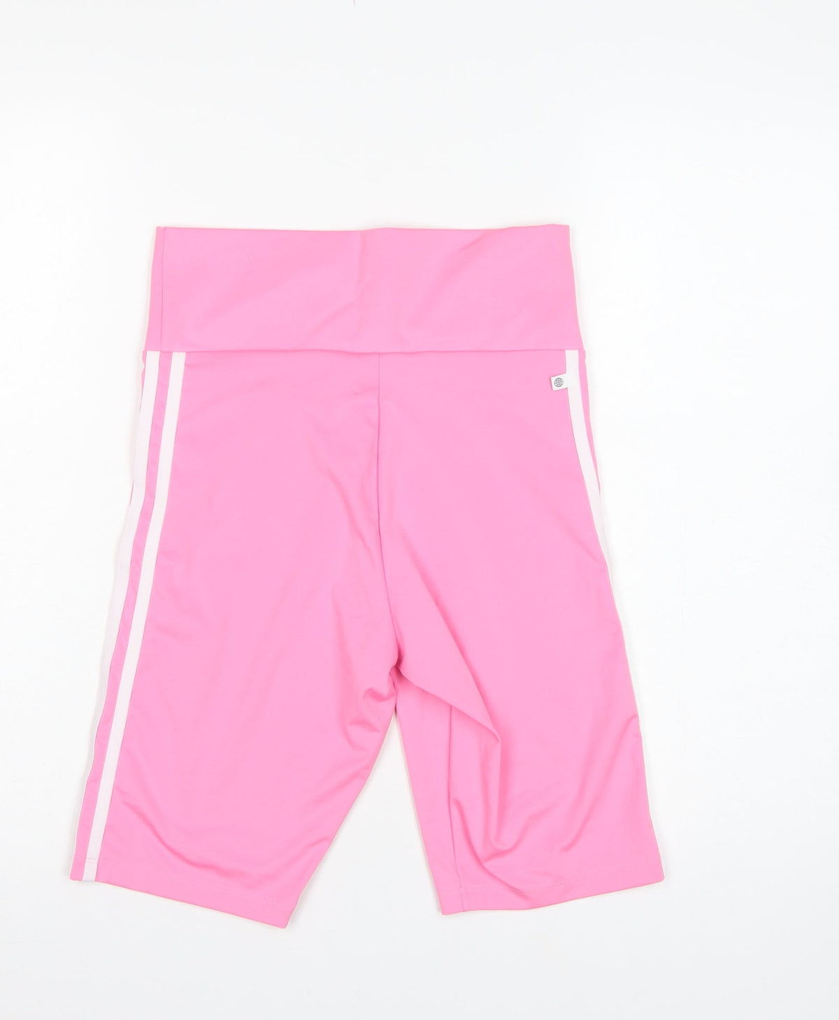 Adidas Women Pink UK 12 Biker Shorts 3 Stripe High Waist
