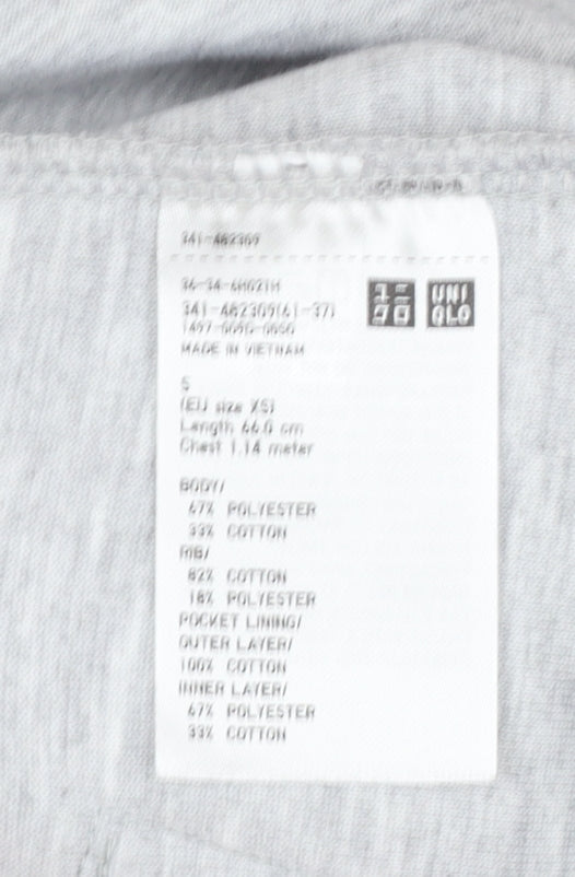Uniqlo C Women’s Grey Size S Pullover Hoodie Cotton Blend Pockets