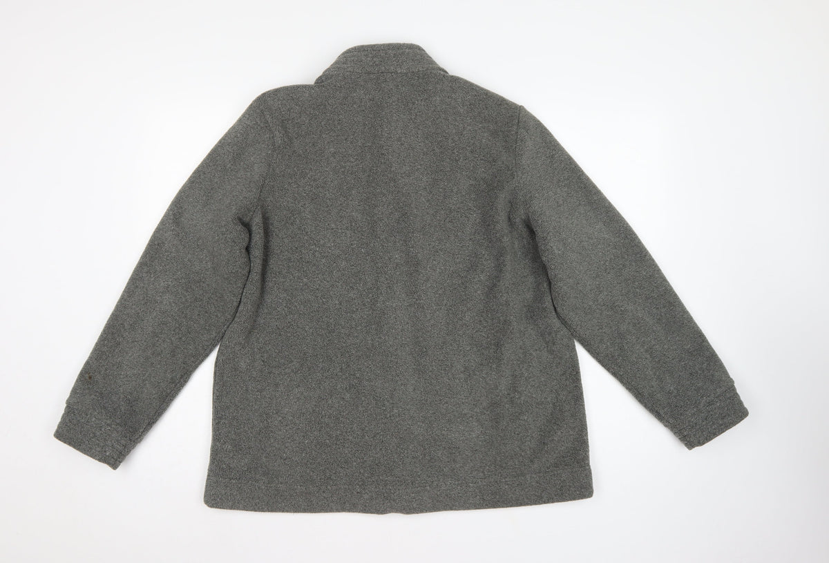 Marks and Spencer Women’s Grey Size 16 Fleece Button Jacket