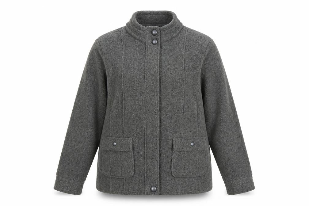 Marks and Spencer Women’s Grey Size 16 Fleece Button Jacket
