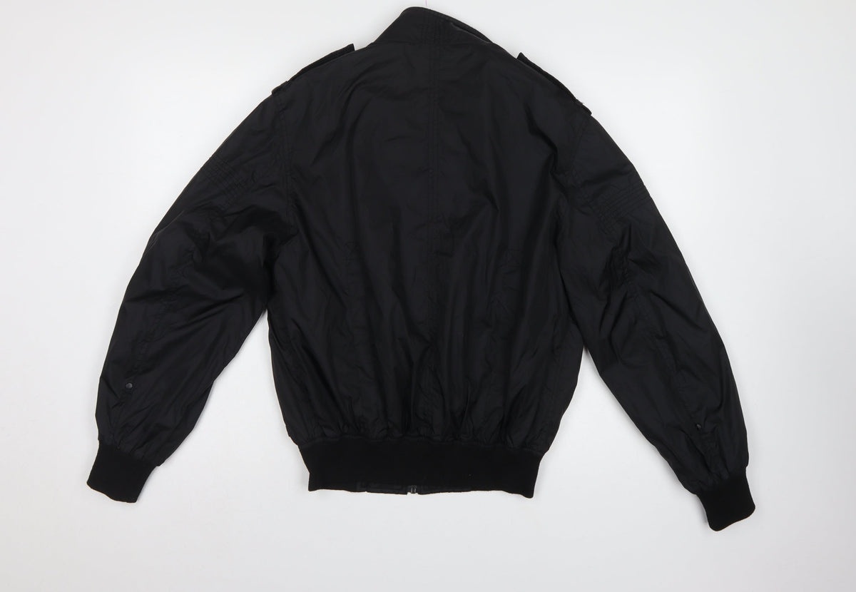 Red Herring Men’s Black Small Bomber Jacket Full Zip