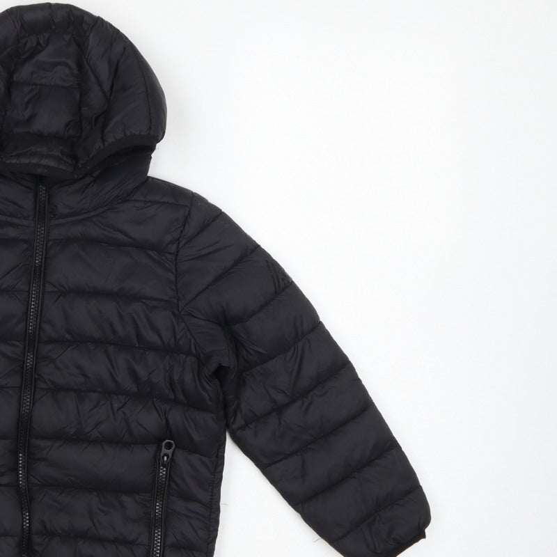 Next Boys Black 5 Years Hooded Puffer Jacket Quilted Insulated