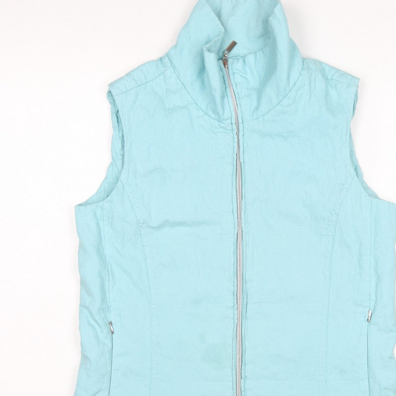 Augusta Weekend Women’s Blue Size 12 Zip Front Lightweight Waistcoat