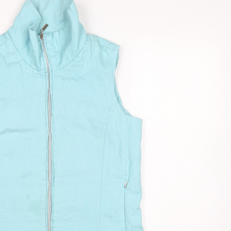 Augusta Weekend Women’s Blue Size 12 Zip Front Lightweight Waistcoat