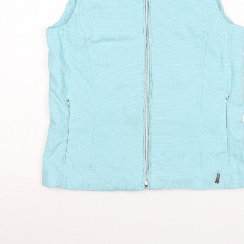 Augusta Weekend Women’s Blue Size 12 Zip Front Lightweight Waistcoat