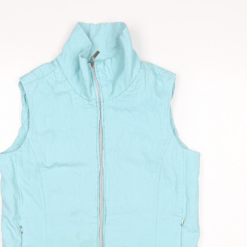 Augusta Weekend Women’s Blue Size 12 Zip Front Lightweight Waistcoat