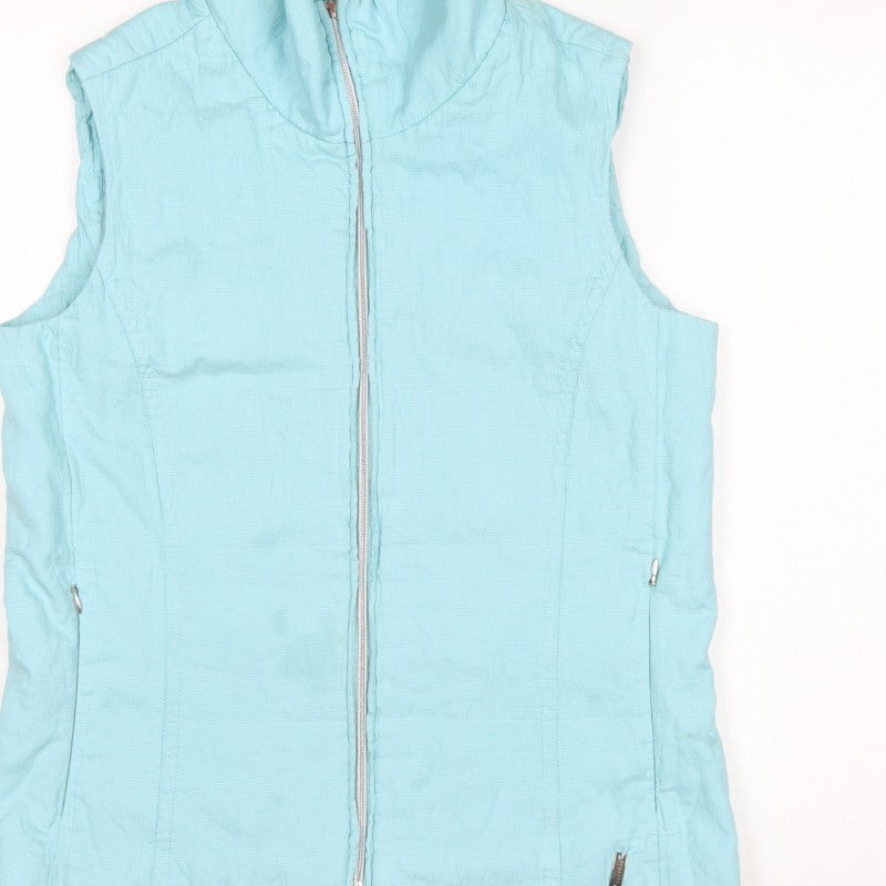 Augusta Weekend Women’s Blue Size 12 Zip Front Lightweight Waistcoat