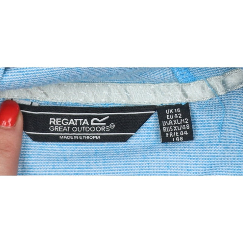 Regatta Women’s Blue UK 16 Hooded Pullover Tunic Zip Pocket