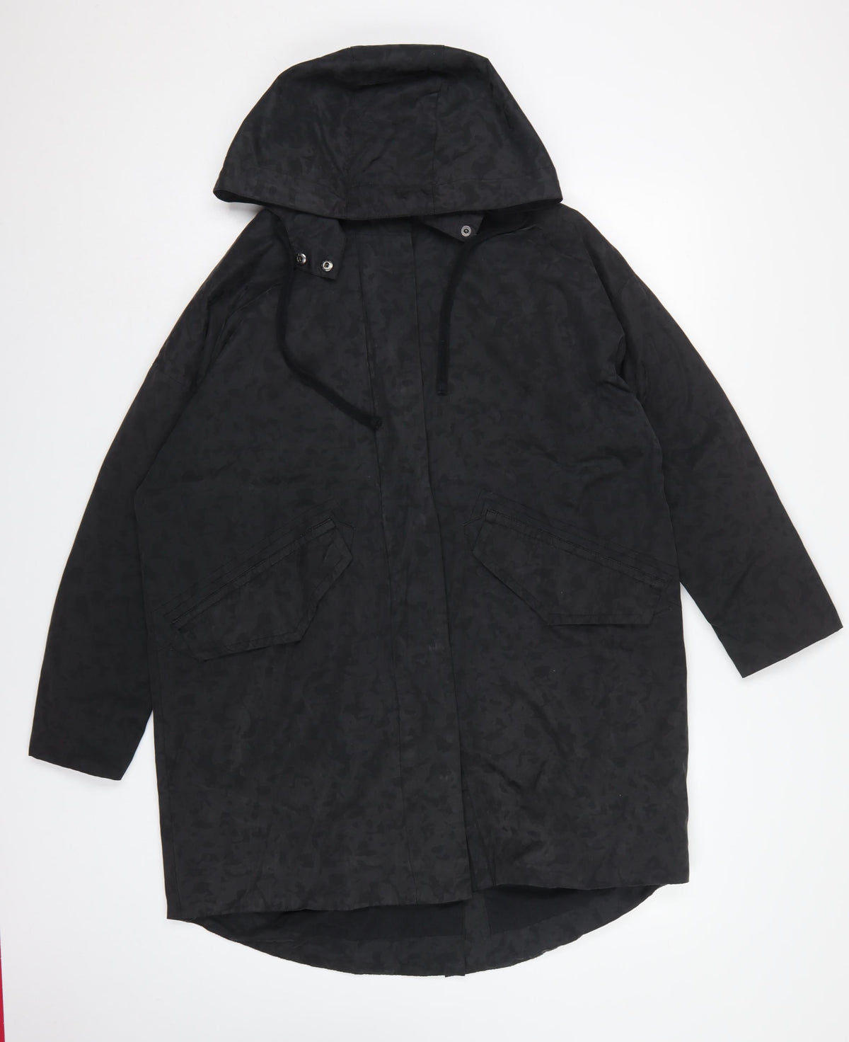 Kin by John Lewis Women’s Black UK 8 Hooded Long Parka Coat