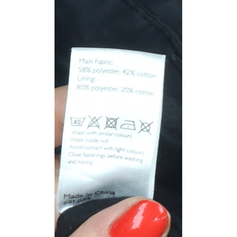 Kin by John Lewis Women’s Black UK 8 Hooded Long Parka Coat