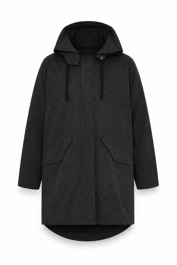 Kin by John Lewis Women’s Black UK 8 Hooded Long Parka Coat