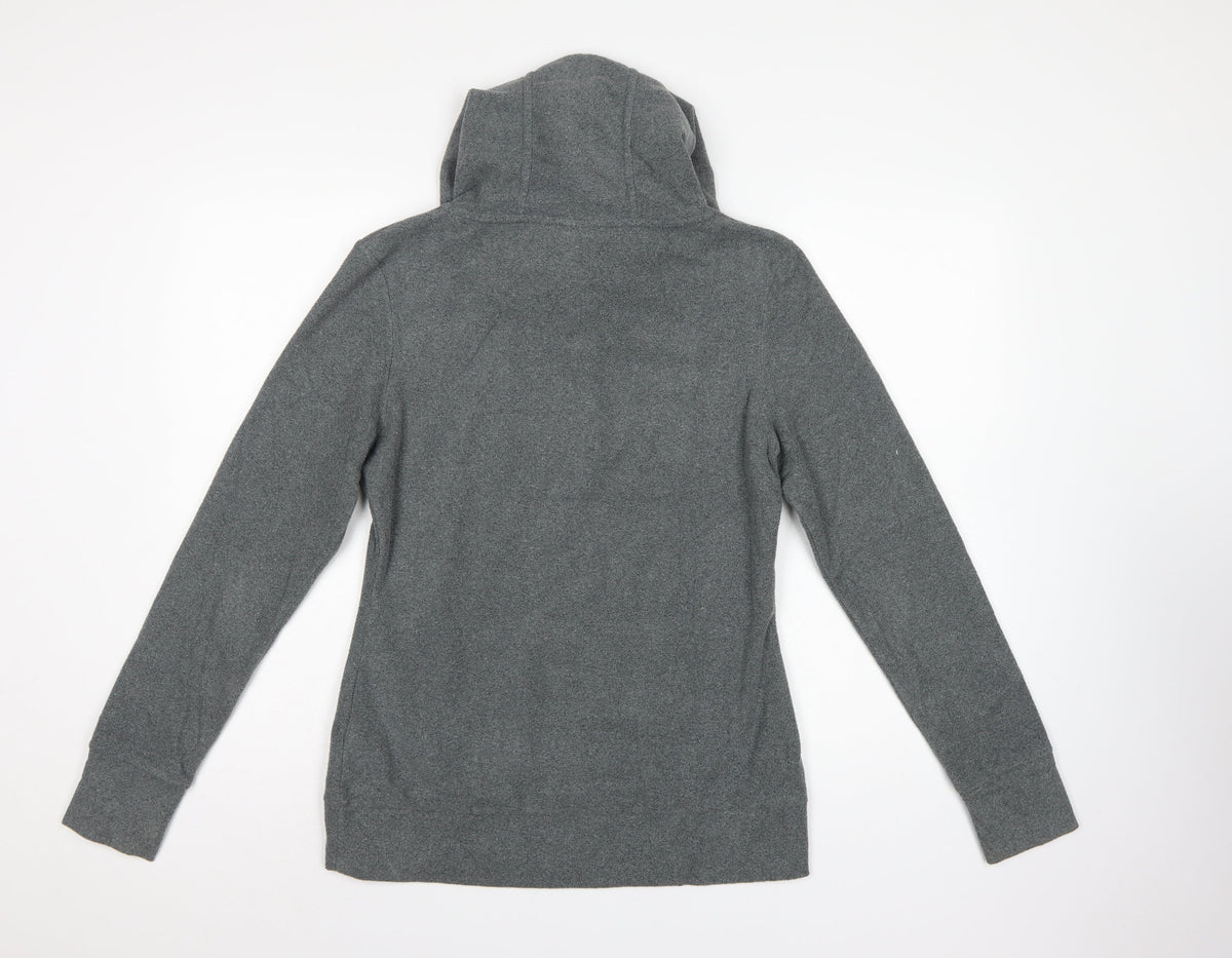 Bench Women’s Grey M Pullover Hoodie Logo Fleece Pockets