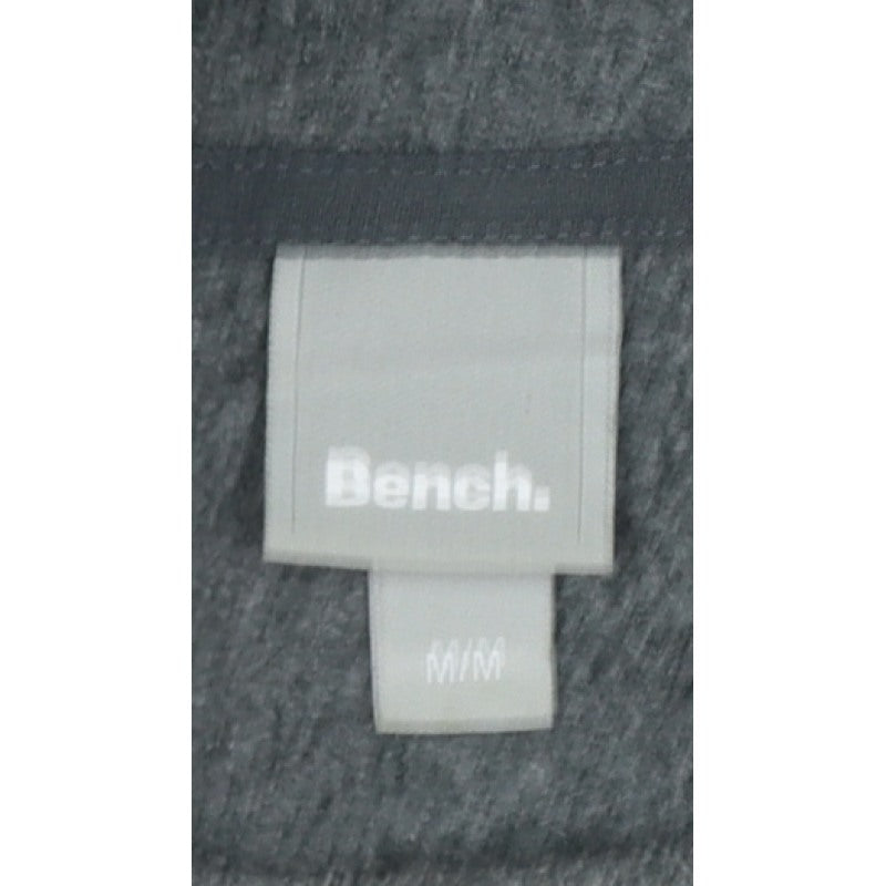 Bench Women’s Grey M Pullover Hoodie Logo Fleece Pockets