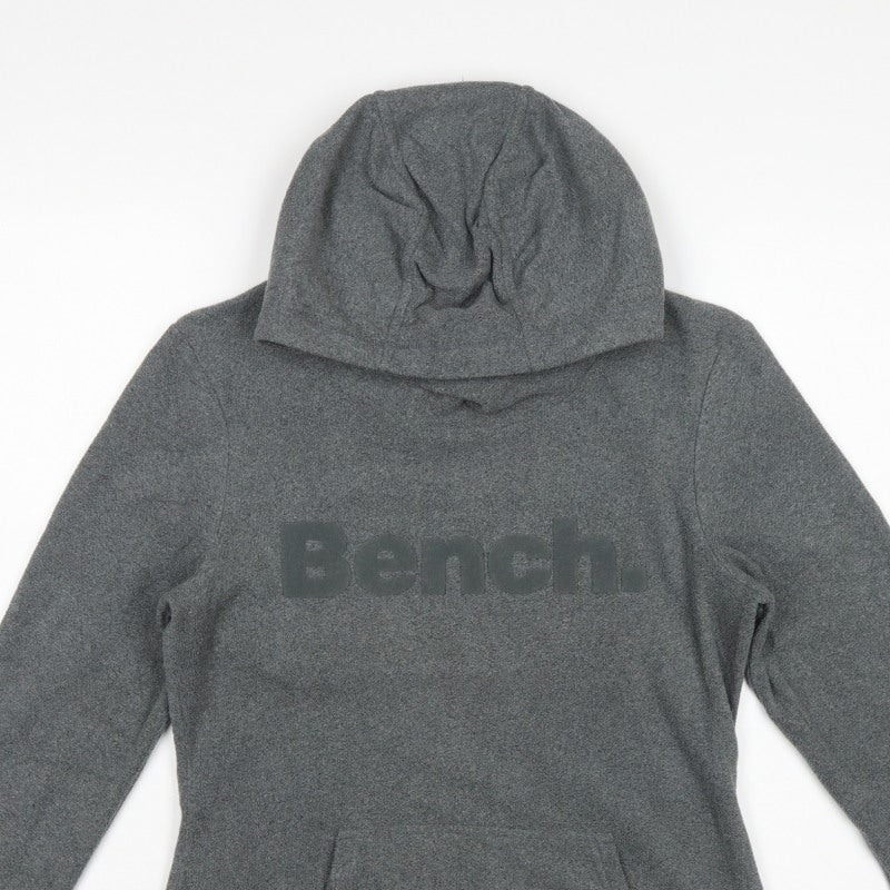 Bench Women’s Grey M Pullover Hoodie Logo Fleece Pockets