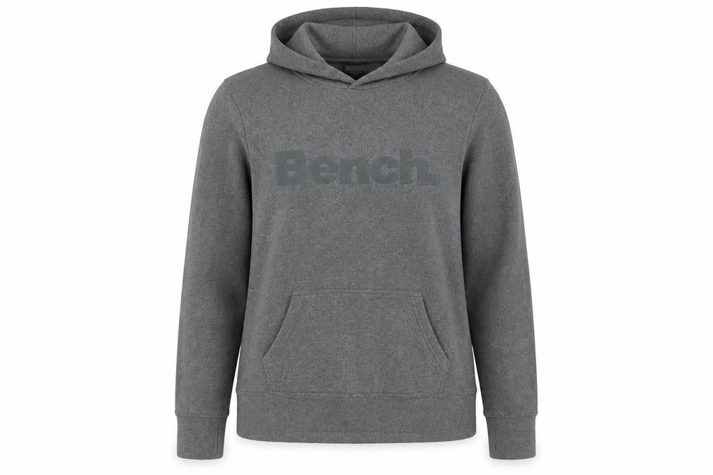Bench Women’s Grey M Pullover Hoodie Logo Fleece Pockets