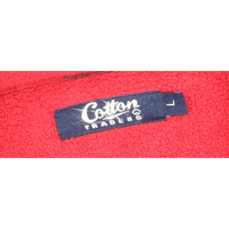 Cotton Traders Men’s Blue L Fleece Full Zip Stand-Up Collar Jacket