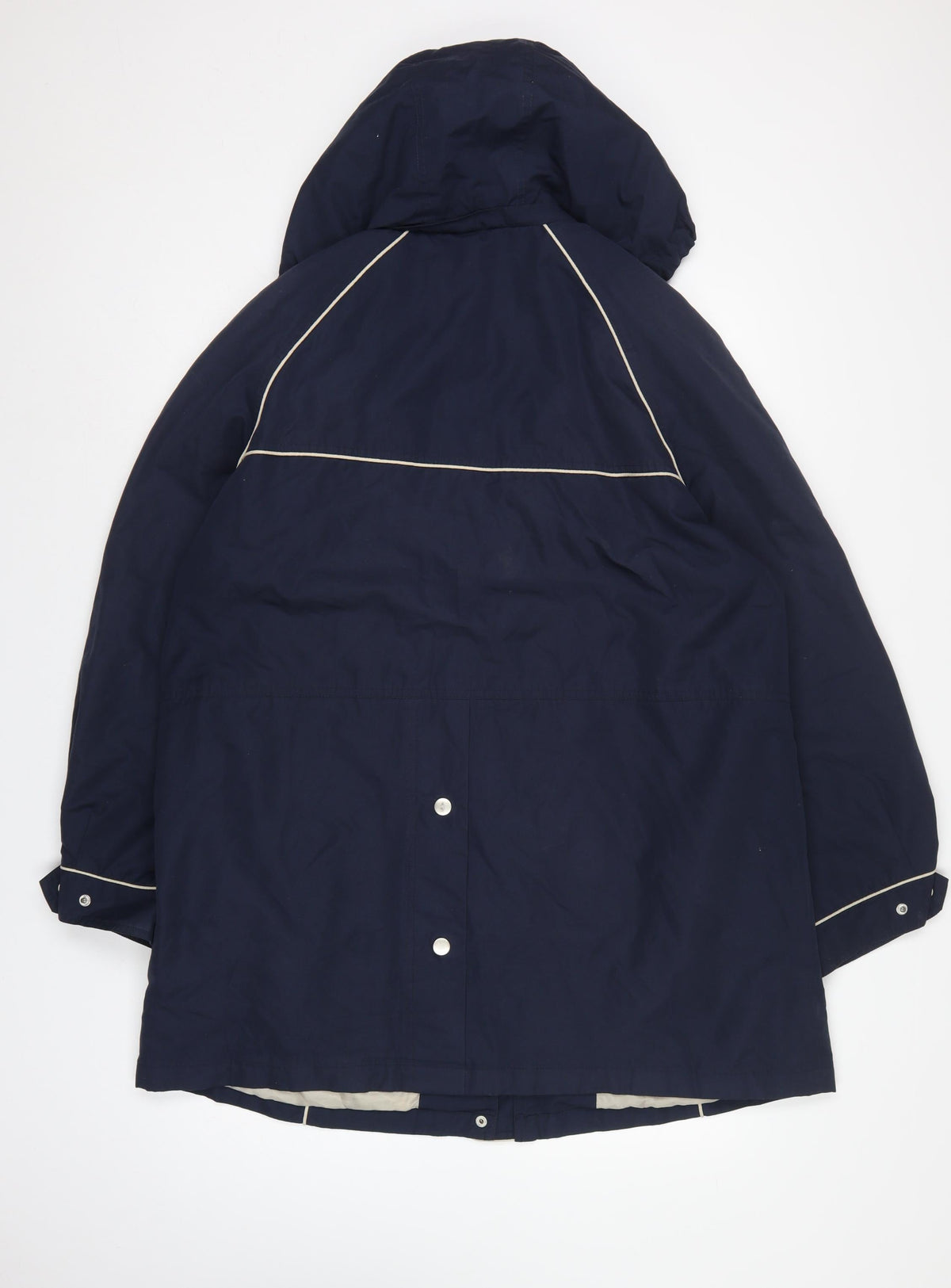 Dannimac Women’s Navy XL Hooded Rain Jacket Mid-Length Vintage