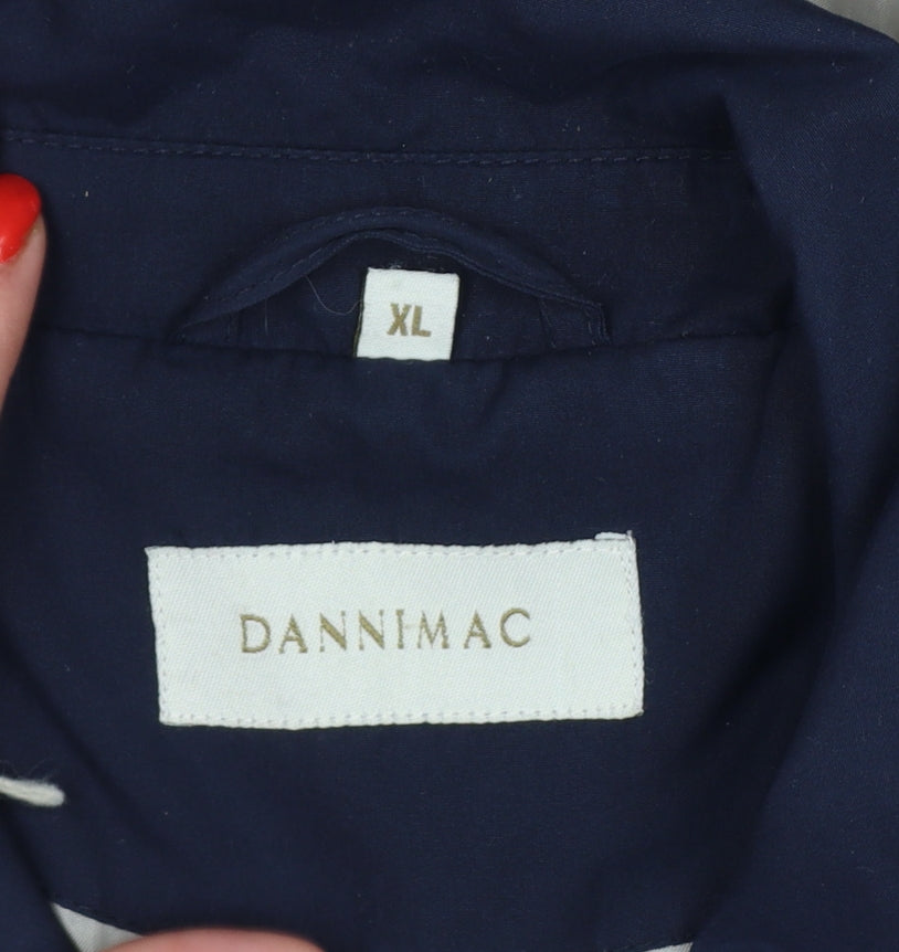 Dannimac Women’s Navy XL Hooded Rain Jacket Mid-Length Vintage