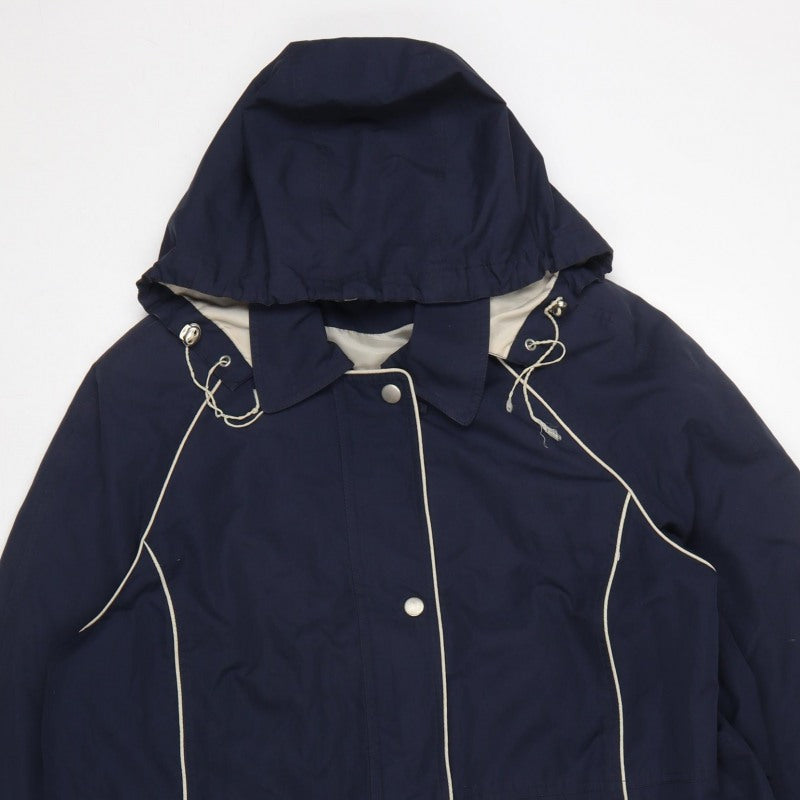 Dannimac Women’s Navy XL Hooded Rain Jacket Mid-Length Vintage