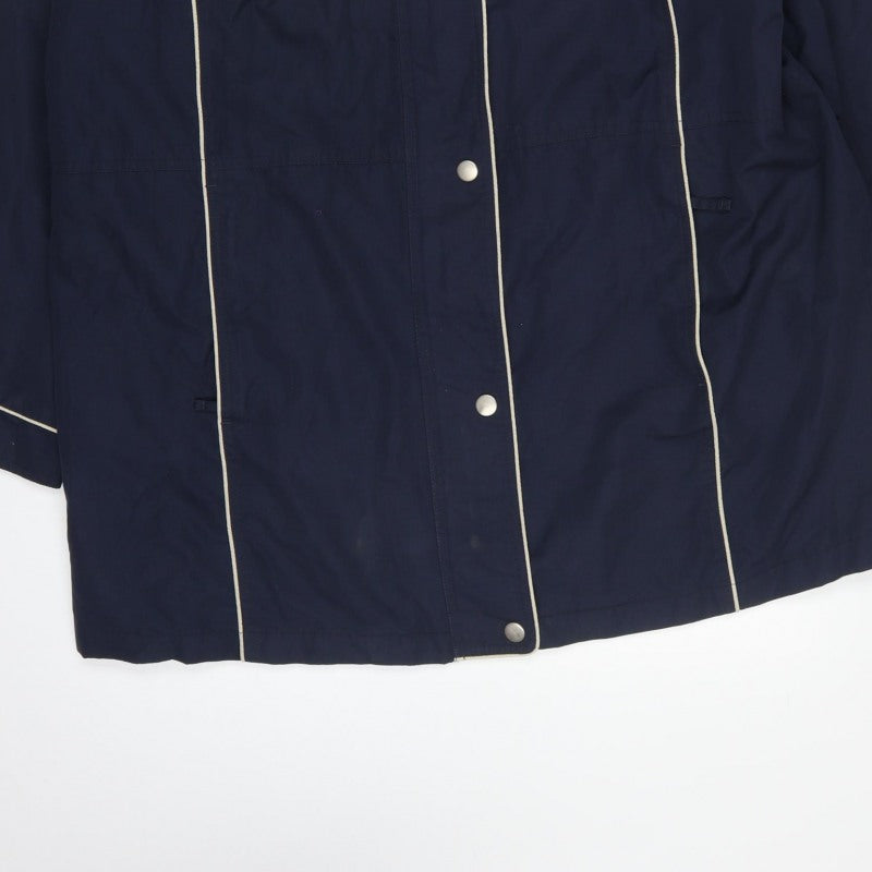 Dannimac Women’s Navy XL Hooded Rain Jacket Mid-Length Vintage