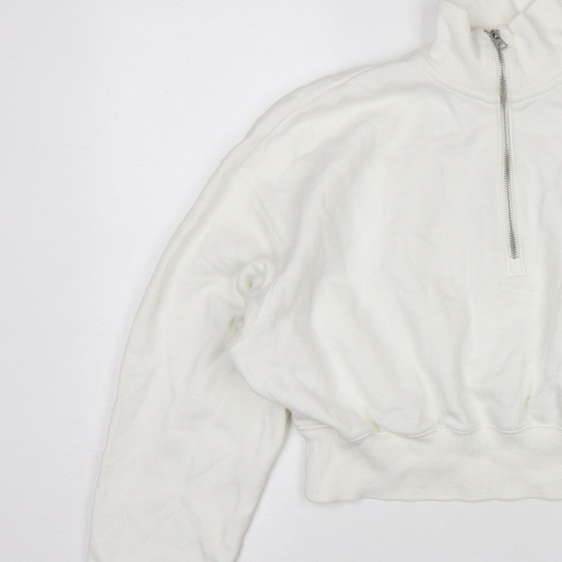 Nike Women’s White S Pullover 1/4 Zip Logo Sweatshirt