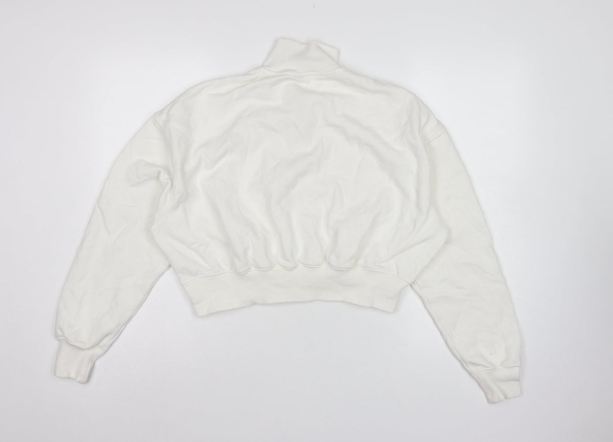 Nike Women’s White S Pullover 1/4 Zip Logo Sweatshirt