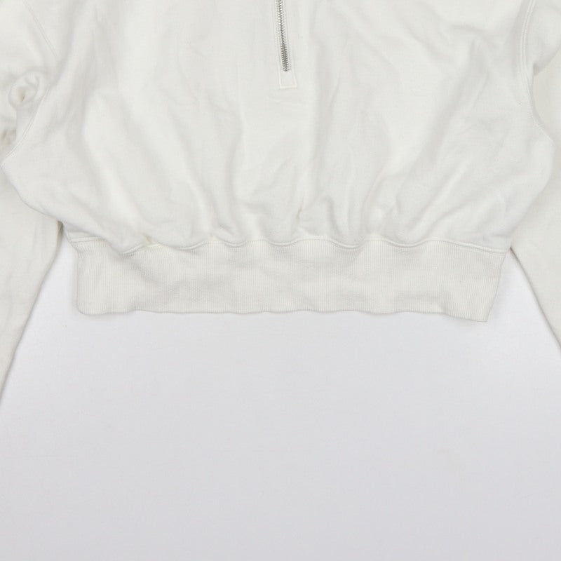 Nike Women’s White S Pullover 1/4 Zip Logo Sweatshirt