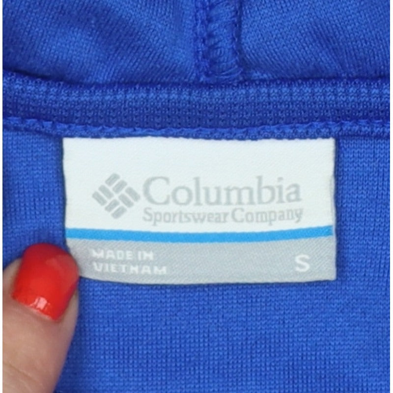 Columbia Womens Blue Kansas Jayhawks Fleece Hoodie Size S Pullover