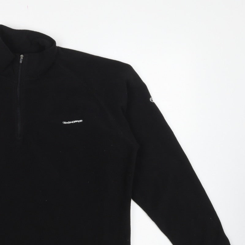 Craghoppers Women Black UK 16 Half Zip Fleece Pullover Sweatshirt
