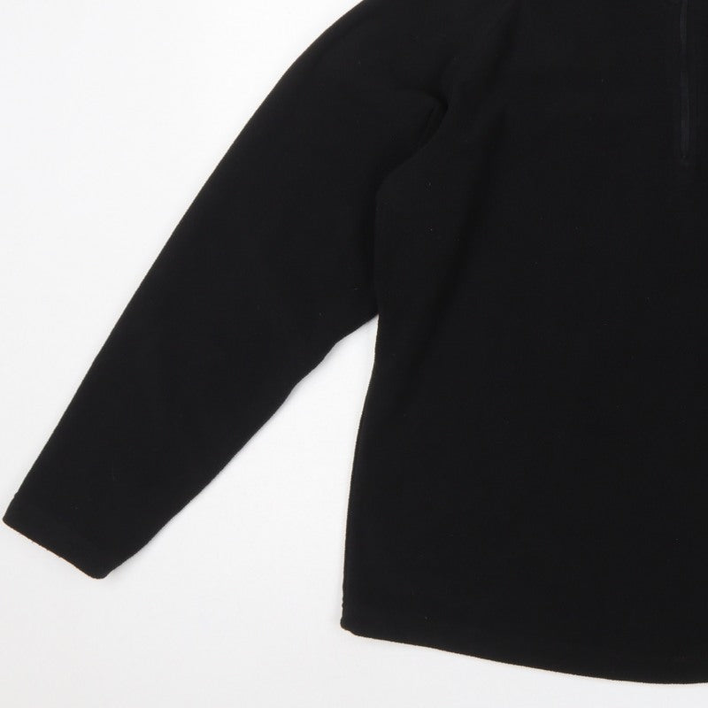 Craghoppers Women Black UK 16 Half Zip Fleece Pullover Sweatshirt