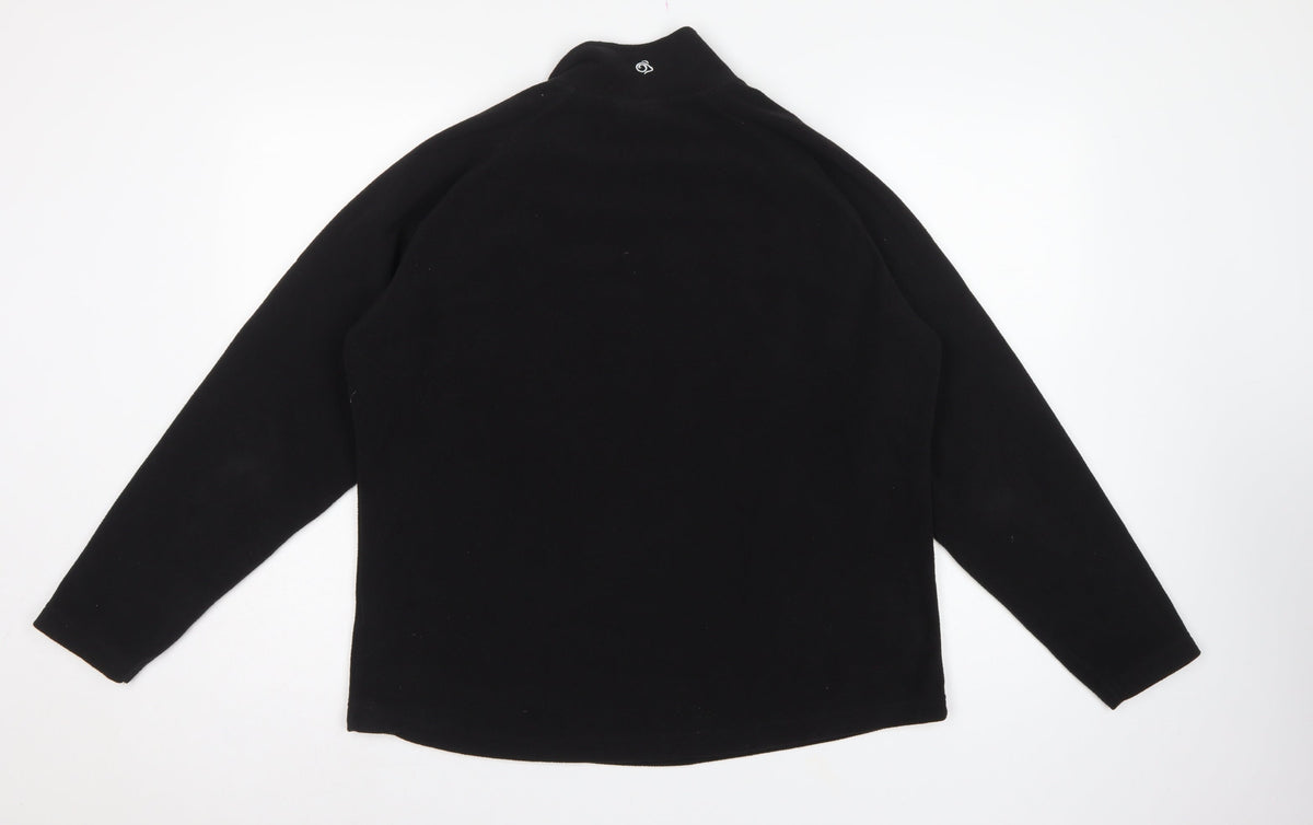 Craghoppers Women Black UK 16 Half Zip Fleece Pullover Sweatshirt
