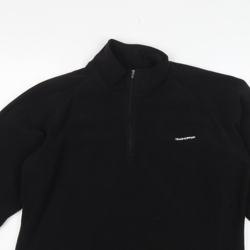 Craghoppers Women Black UK 16 Half Zip Fleece Pullover Sweatshirt