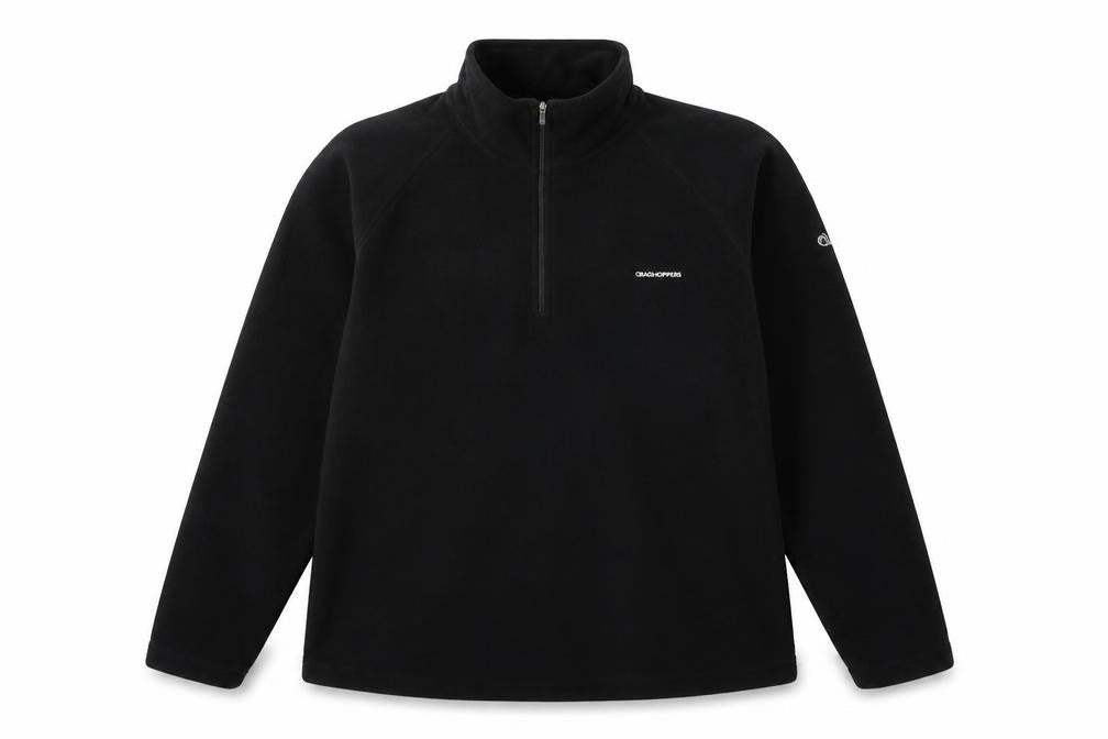 Craghoppers Women Black UK 16 Half Zip Fleece Pullover Sweatshirt