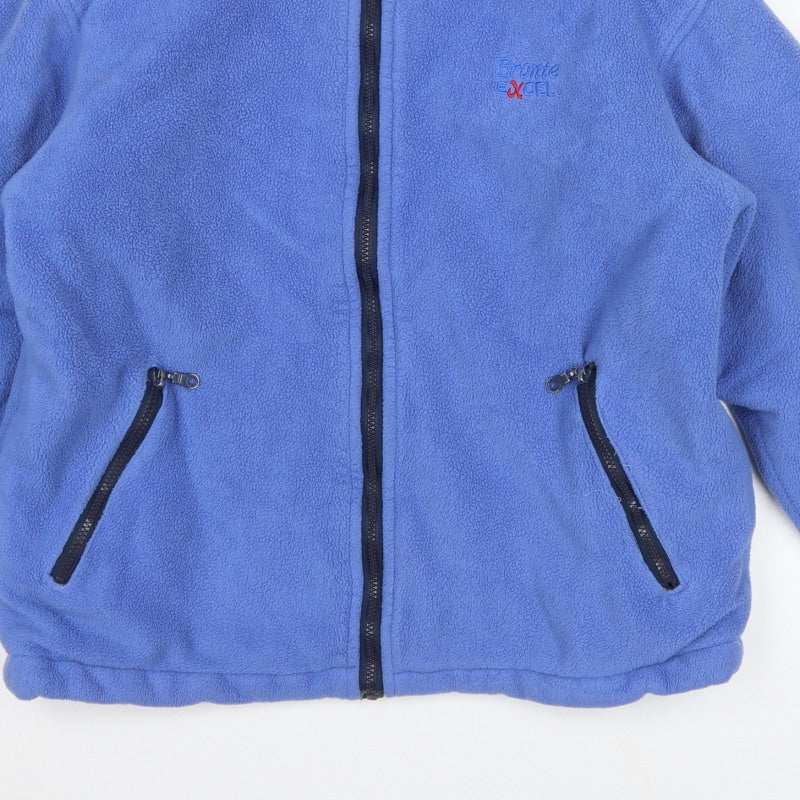 Bronte Men’s Blue M Fleece Full Zip Outdoor Jacket Made in England