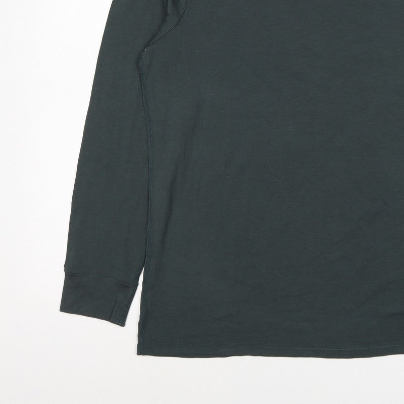 Marks and Spencer Men’s Black Large Thermal Long Sleeve Crew Neck T-Shirt