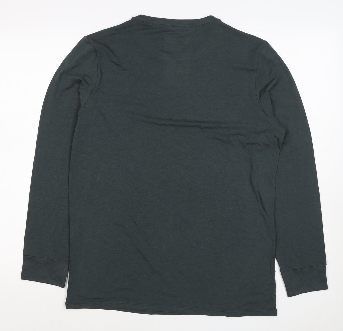 Marks and Spencer Men’s Black Large Thermal Long Sleeve Crew Neck T-Shirt