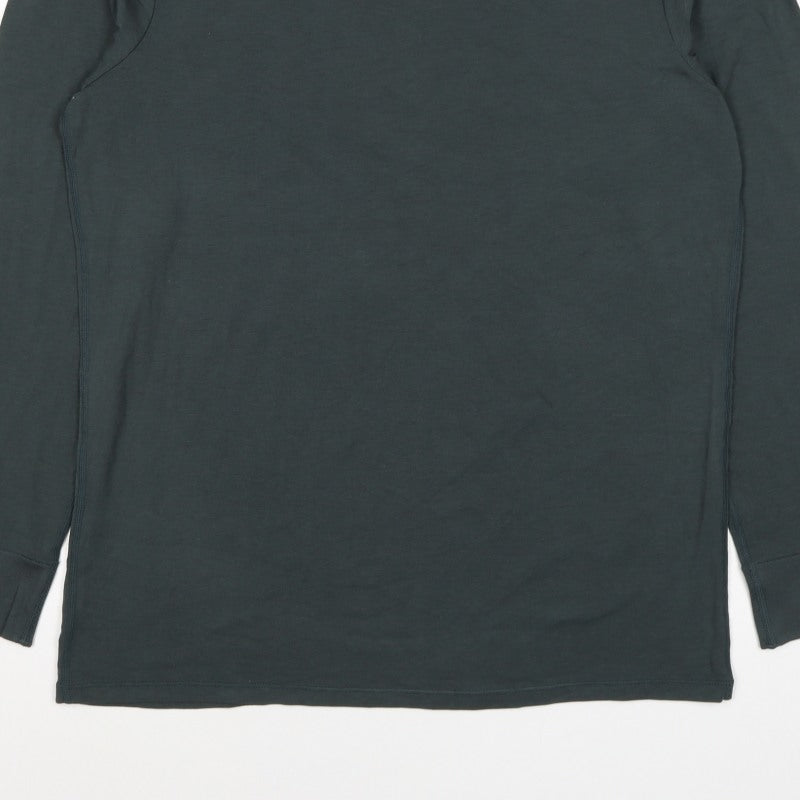 Marks and Spencer Men’s Black Large Thermal Long Sleeve Crew Neck T-Shirt