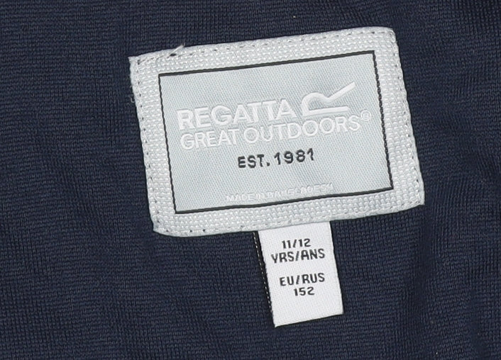 Regatta Boys Blue 11-12 Years Fleece Full Zip Outdoor Jacket