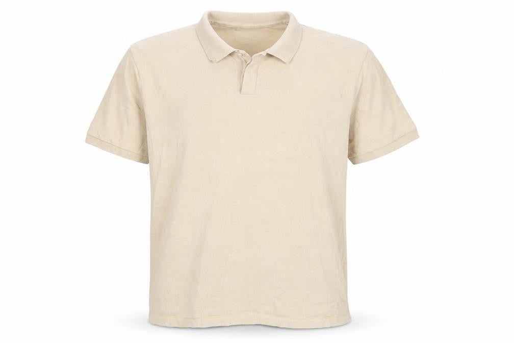 2nd Chapter Men’s Beige XL Cotton Short Sleeve Classic Polo Shirt