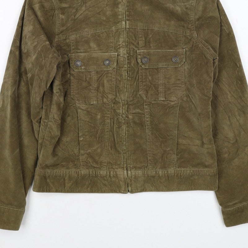 Gap Kids Girls Green Cotton Hooded Jacket 10-11 Years Floral Lined
