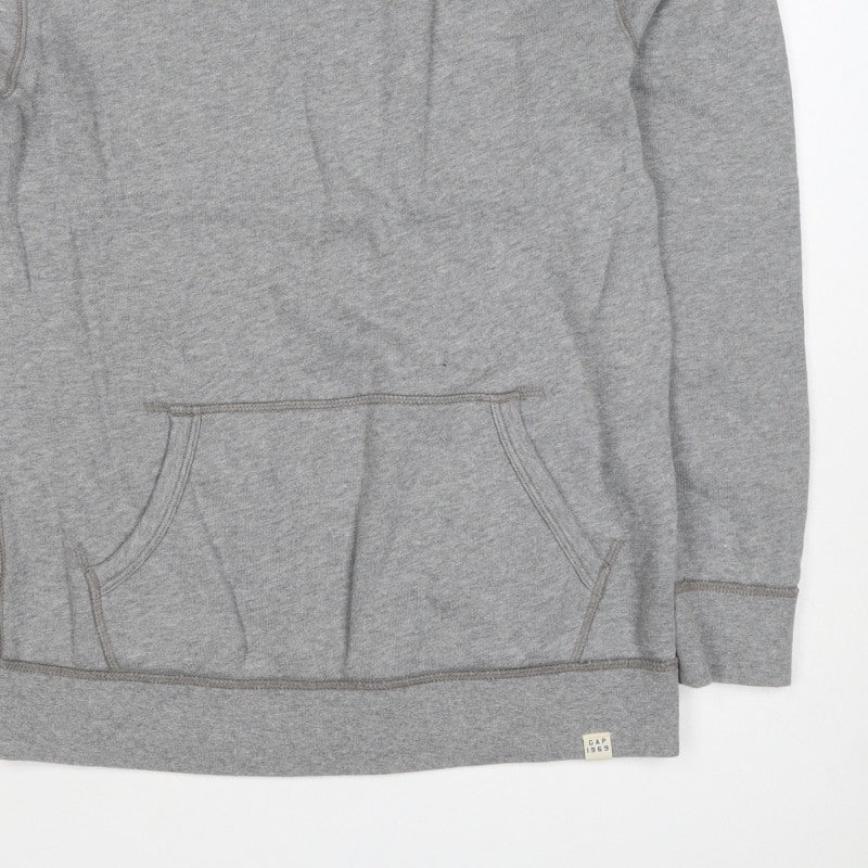 Gap Kids Boys Grey Logo Sweatshirt 14-15 Years Pullover Pockets