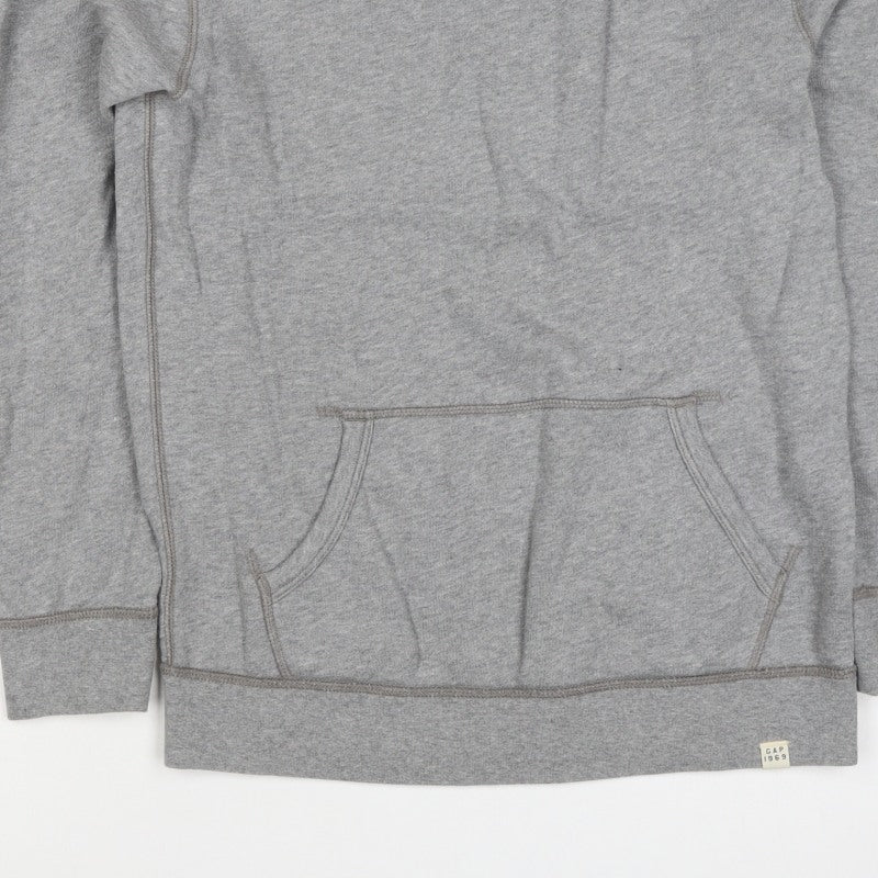 Gap Kids Boys Grey Logo Sweatshirt 14-15 Years Pullover Pockets