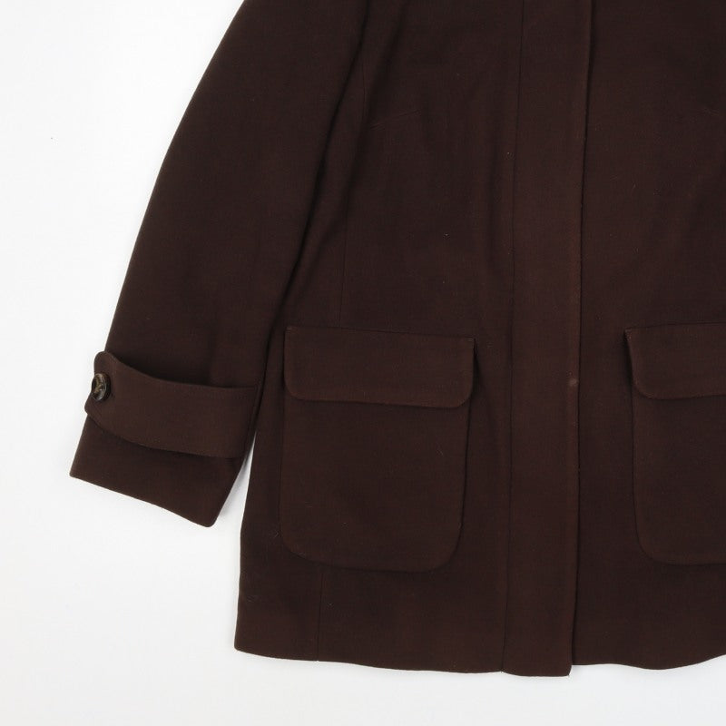 Viyella Women’s Brown Cashmere Blend Mid-Length Coat UK 16